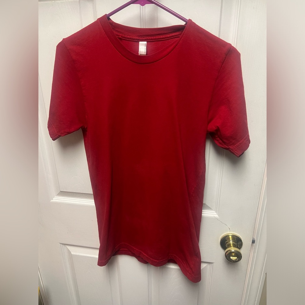 American apparel red crew neck tee shirt XS Extra Small